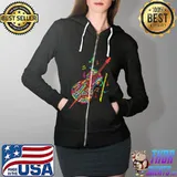 Cello Text Mozart Beethoven Orff Verdi Colorful Shirt Full Zip Hooded