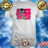 Cheer Breast Cancer Awareness Leopard T-Shirt