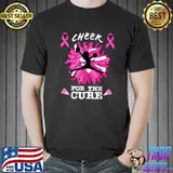 Cheer For The Cures Breast Cancer Awareness Cheerleader T-Shirt