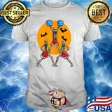Cheerleading Skeleton Halloween Cheer Skeleton Cheerleader T-Shirt