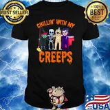 Chillin With My Creeps Halloween Scary Creepy Monster Shirt