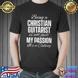 Christian Guitarist Church Worship Guitar Player T-Shirt Unisex