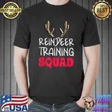 Christmas Running Shirt Team Family Reindeer Training Squad T-Shirt
