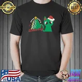 Christmas Tree Love Reading Books Only & Cats Librarian Nerd Premium T-Shirt Unisex