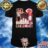 Cincinnati Bengals Joe Burrow and Cincinnati Reds Joey Votto signatures shirt