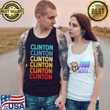 Clinton Name Vintage Retro T-Shirt