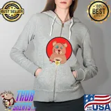 Coffee Lover Zombie Bear T-Shirt Full Zip Hooded