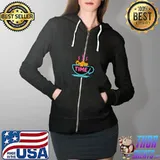 Coffee Time Neon Gina Shirt Full Zip Hooded