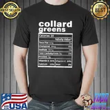 Collard Greens Nutrition Facts Funny Thanksgiving Christmas T-Shirt