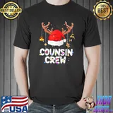 Counsin Crew Santa Reindeer Funny Family Christmas Pajamas T-s Unisex