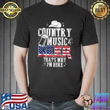 Country Music and Beer That's Why I'm Here T-shirt