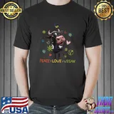 Cow Vegan Peace Love Shirt Unisex