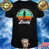 Crazy paddleboarding lady vintage shirt