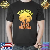 Creepy Horror Zombie Halloween Teachers T-Shirt