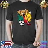 Dabbing Dog Cameroon Soccer Fans Jersey Cameroonian Football T-Shirt Unisex