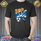 Dabbing Dog Scotland Soccer Fans Jersey Scottish Football T-s Unisex