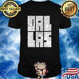 Dallas, USA City Map Typography - Light T-Shirt