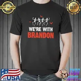 Dancing Skeletons with Bats We're With Brandon Anti Liberal Premium T-Shirt Unisex