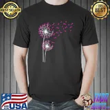 Dandelions Faith Hopes Love Breast Cancer Awareness Flower T-Shirt