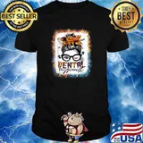 Dental Hygienist Messy Bun Halloween Costume Dental T-Shirt