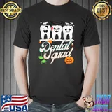 Dental Squad Dentist Halloween Costume spooky Pumpkin Teeth T-Shirt Unisex