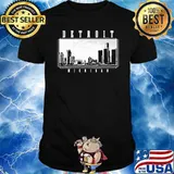 Detroit Skyline Michigan Pride Vintage Shirt