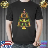 Dinosaur Lover Xmas Lighting Santa Dinosaur Christmas Tree T-Shirt Unisex