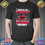 Dirt Bike Motocross Biker This Is My Christmas Pajama Funny T-Shirt