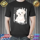 Distressed American Flag Maltese Dog Shirt 4Th Of July Shirt