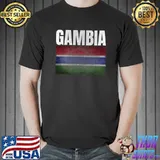 Distressed Gambia Flag Gambian Premium T-Shirt