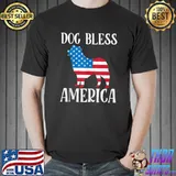 Dog Bless America USA Flag Dog Rescue Lover Pet Dog Owner T-shirt