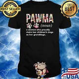 Dog Lovers Tee for Women Pawma Noun Dog Paw Print T-Shirt
