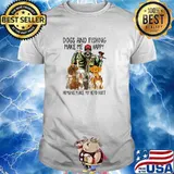 Dogs And Fishing Make ME Happy Humas Make My Head Hurt Shirt