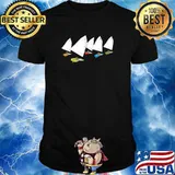 Dogs Racing Optimist Sailing Dingies T-Shirt