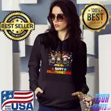Donkey Happy HalloThanksMas Halloween Thanksgiving Christmas Premium T-Shirt Hoodie