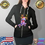 Dragon Gorgeous Reindeer Light Christmas Shirt Full Zip Hooded