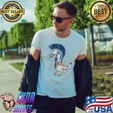 Duck Wearing Greek battle Helmet T-Shirt