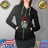 Dude Gnome Buffalo Plaid Matching Christmas Pajama T-Shirt Full Zip Hooded