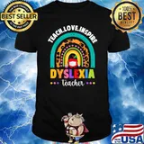 Dyslexia Teacher Back To School Dyslexia Squad Crew Rainbow T-Shirt