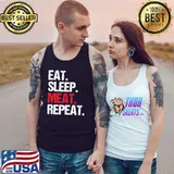 Eat sleep meat repeat Butcher Meat Cutter Butchery T-Shirt