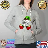 Eggnog Elf Matching Family Group Christmas Party Pajama T-s Full Zip Hooded