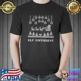 Elf Sufficient Christmas Introvert Xmas Antisocial T-Shirt