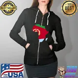 Eritrea Flag Africa Continent Silhouette Gift for Eritreans T-Shirt Full Zip Hooded