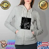 Fairycore Aesthetic Skeleton Fairy Grunge Goth T-Shirt Full Zip Hooded