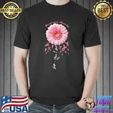 Faith Hope Love Breast Cancer Flower Breast Cancer T-Shirt Unisex