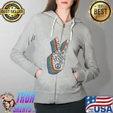 Faith Love Peace Unity Joy Hope Rainbow Shirt Full Zip Hooded