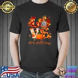 Fall Leopard LOVE Gnome Home Health Nurses Thanksgiving Raglan Baseball T-shirt