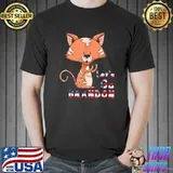 Fanny t-shirt Let's Go Brandon cut cat US Flag T-Shirt