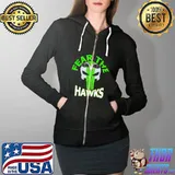 Fear the hawks football skull s Full Zip Hooded