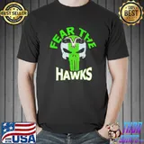 Fear the hawks football skull shirt